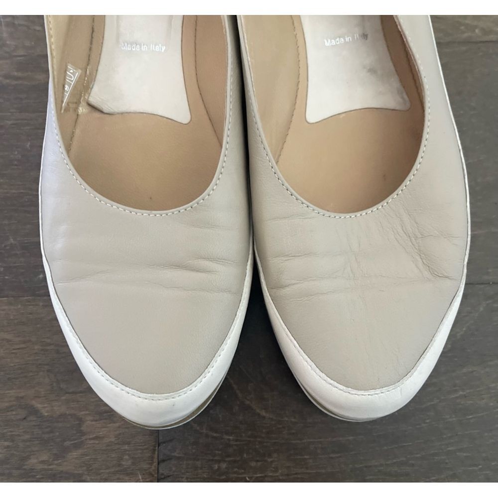 Women's Beige Slingback Platform Flats - Picture 9 of 10